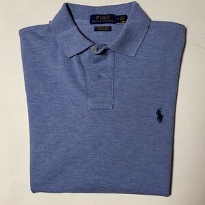 Polo by Ralph Lauren Men's Heather Blue Polo Shirt